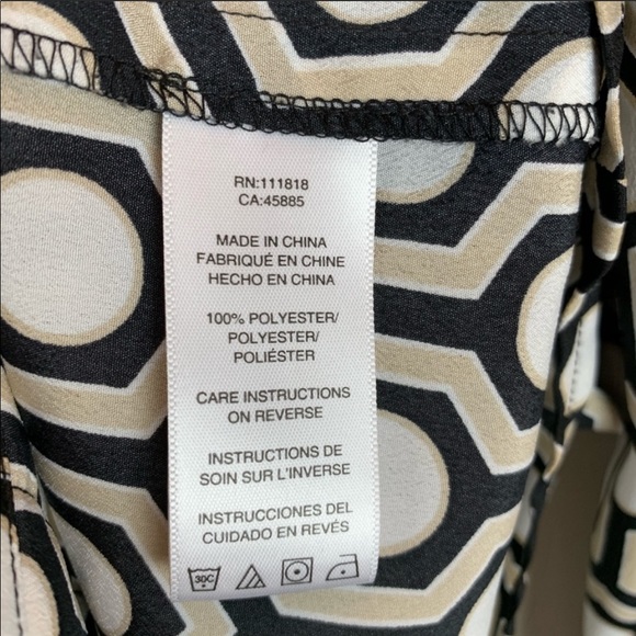 Michael Kors Geometric Button Down Top XS - Picture 6 of 7